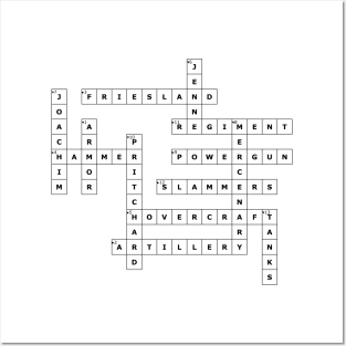 (1979HS) Crossword pattern with words from a famous 1979 science fiction book. Posters and Art